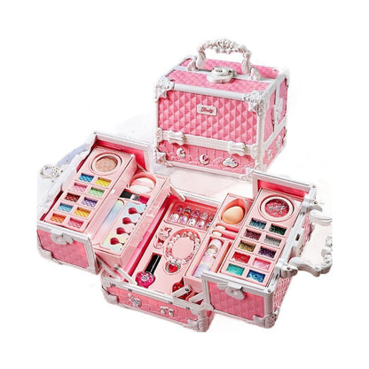 🎀 Princess Makeup Treasure Chest – Fold-Out Beauty Play Set for Kids
