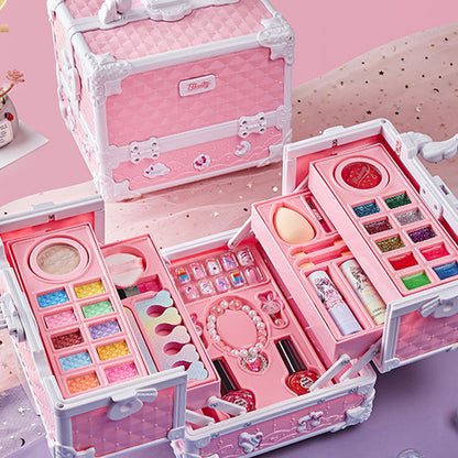 🎀 Princess Makeup Treasure Chest – Fold-Out Beauty Play Set for Kids