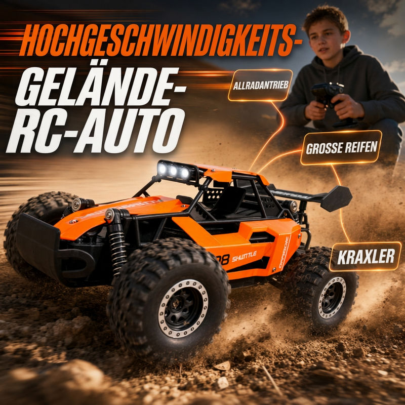 4WD Off-Road RC Car – Built For Dirt, Gravel & Backyard Fun