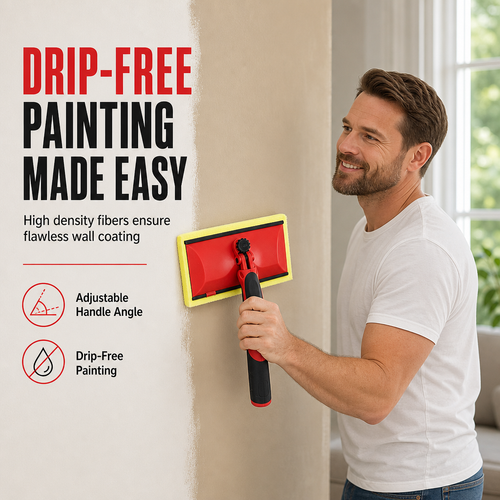 🎨 Adjustable Paint Pad Brush – Cover More Wall With Better Control