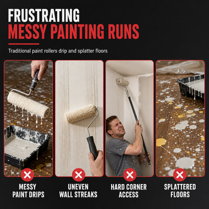 🎨 Adjustable Paint Pad Brush – Cover More Wall With Better Control