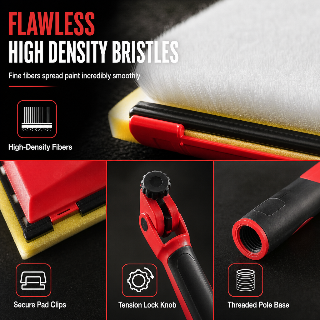 🎨 Adjustable Paint Pad Brush – Cover More Wall With Better Control