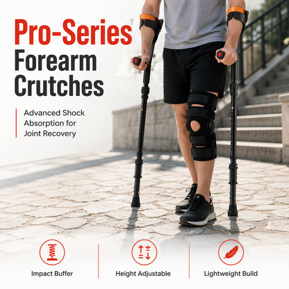 🦯✨ Foldable Forearm Mobility Aid – Adjustable, Non-Slip Support for Everyday Walking & Recovery