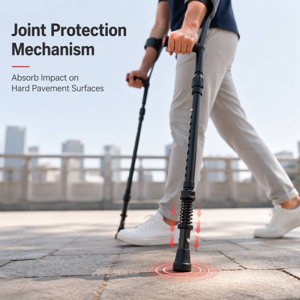 🦯✨ Foldable Forearm Mobility Aid – Adjustable, Non-Slip Support for Everyday Walking & Recovery