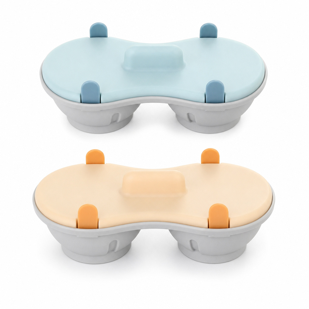 🍳✨ 2-Egg Microwave Poacher with Draining Baskets – Easy Breakfast Egg Cooker 🥚