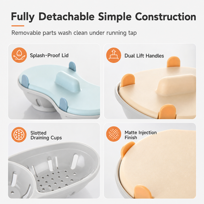 🍳✨ 2-Egg Microwave Poacher with Draining Baskets – Easy Breakfast Egg Cooker 🥚