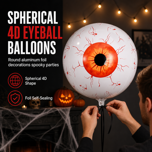 Giant 22″ Eyeball Balloon – Turn Any Space Into a Halloween Scene 👁️🎃