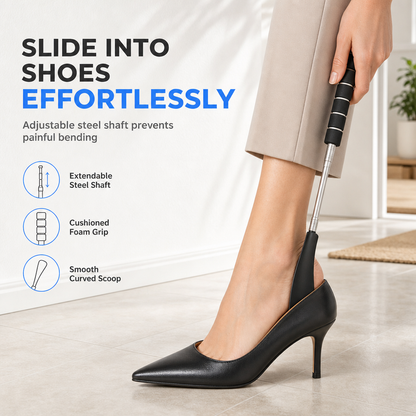 👞 70cm Telescopic Shoe Horn – Long Handle for Easier Shoe Dressing