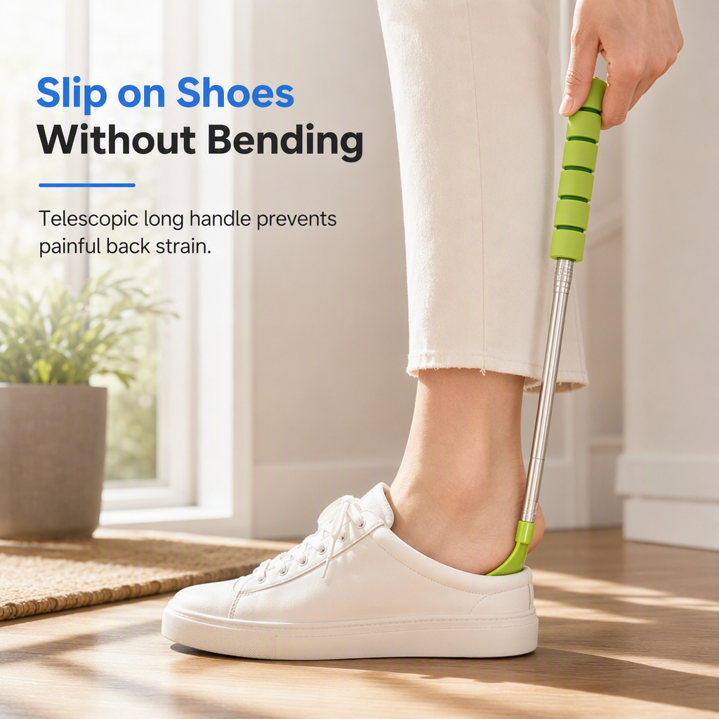 👞 70cm Telescopic Shoe Horn – Long Handle for Easier Shoe Dressing