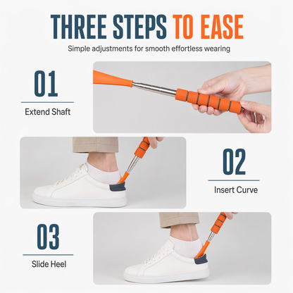 👞 70cm Telescopic Shoe Horn – Long Handle for Easier Shoe Dressing