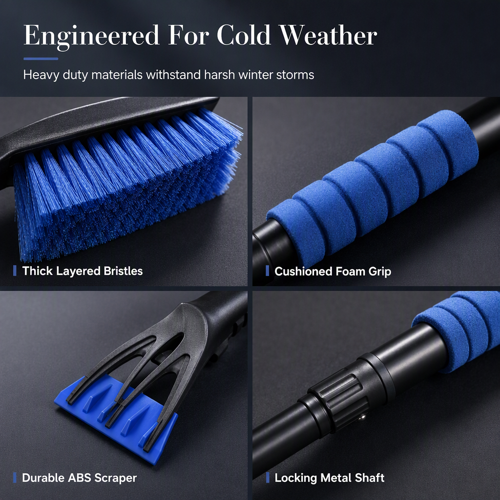❄️ 2-in-1 Extendable Snow Brush & Ice Scraper – Clear Your Car the Easy Way
