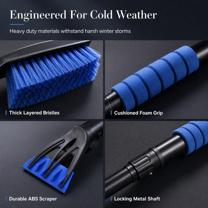 ❄️ 2-in-1 Extendable Snow Brush & Ice Scraper – Clear Your Car the Easy Way
