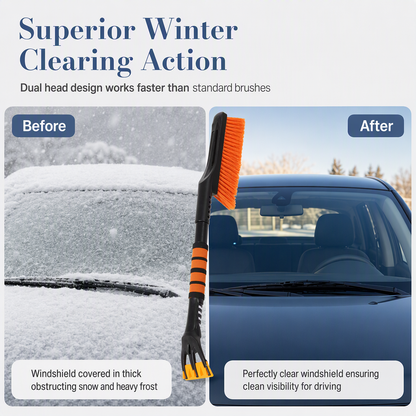 ❄️ 2-in-1 Extendable Snow Brush & Ice Scraper – Clear Your Car the Easy Way