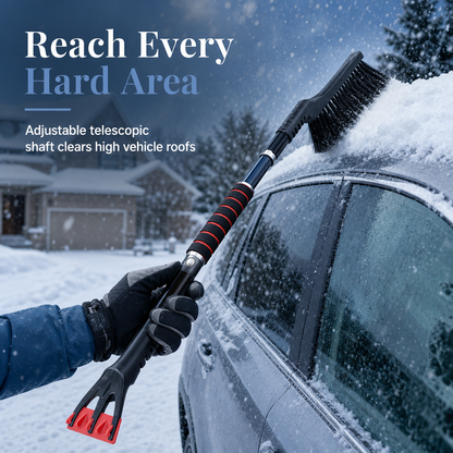 ❄️ 2-in-1 Extendable Snow Brush & Ice Scraper – Clear Your Car the Easy Way