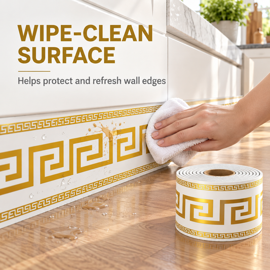 Peel & Stick Decorative Wall Border – 5M Geometric Trim Roll ✨
