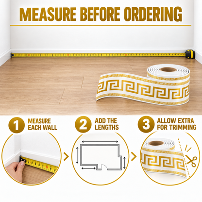 Peel & Stick Decorative Wall Border – 5M Geometric Trim Roll ✨