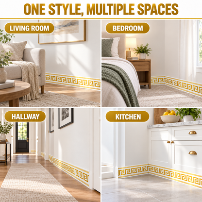 Peel & Stick Decorative Wall Border – 5M Geometric Trim Roll ✨