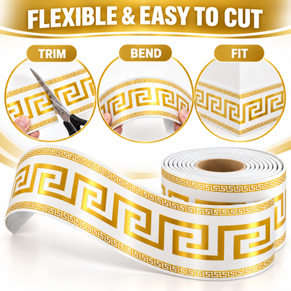 Peel & Stick Decorative Wall Border – 5M Geometric Trim Roll ✨