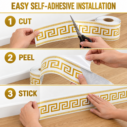 Peel & Stick Decorative Wall Border – 5M Geometric Trim Roll ✨