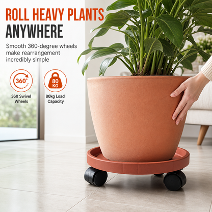 🪴 Rolling Plant Caddy with Wheels – Move Big Pots the Easy Way