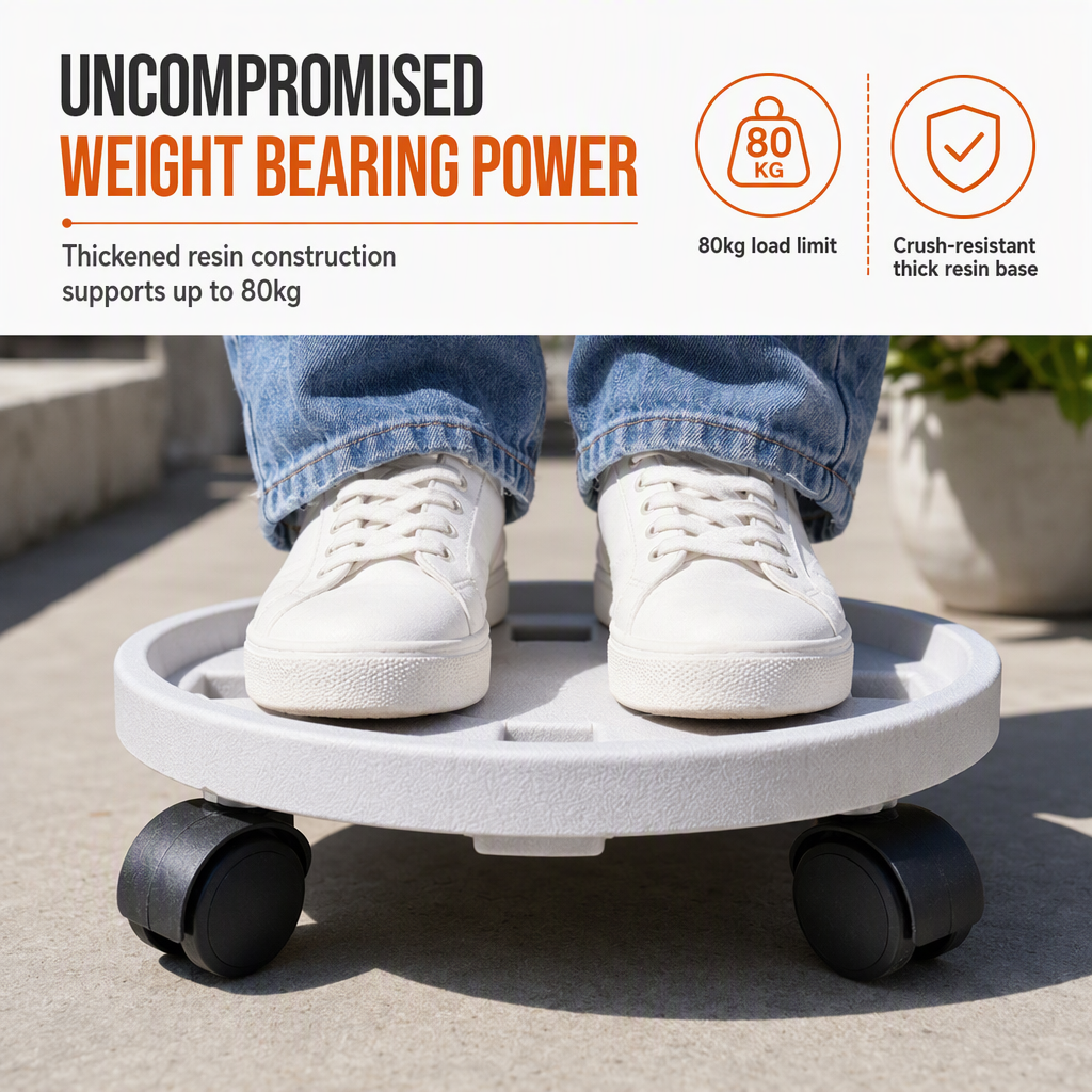 🪴 Rolling Plant Caddy with Wheels – Move Big Pots the Easy Way
