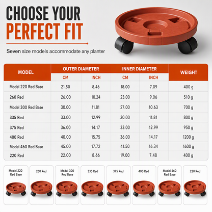🪴 Rolling Plant Caddy with Wheels – Move Big Pots the Easy Way