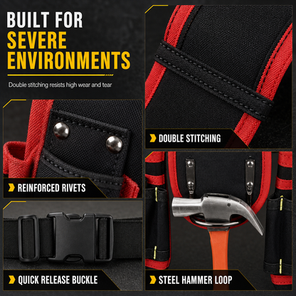 🛠️ Magnetic Tool Belt with Pockets – Keep Tools & Screws Within Reach