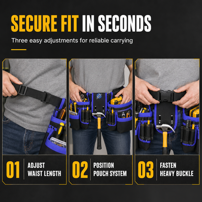 🛠️ Magnetic Tool Belt with Pockets – Keep Tools & Screws Within Reach