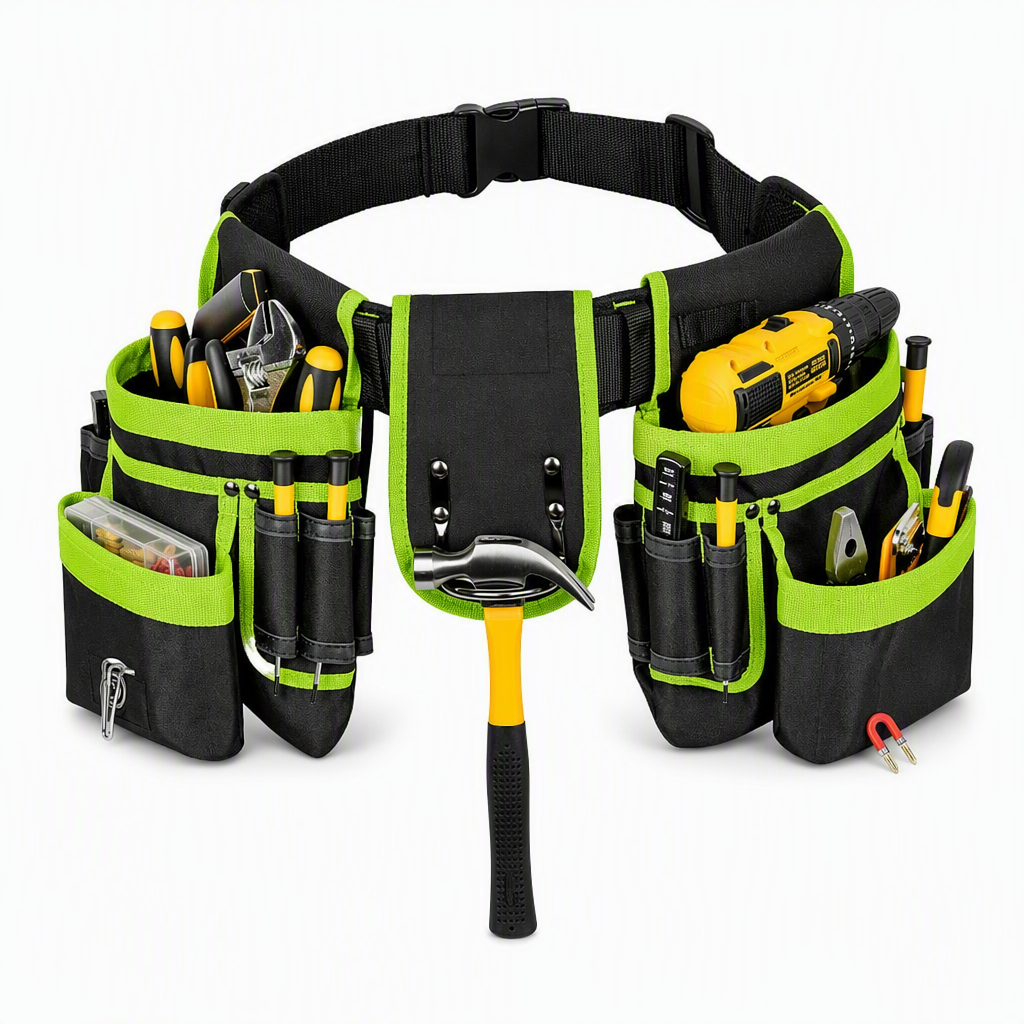 🛠️ Magnetic Tool Belt with Pockets – Keep Tools & Screws Within Reach