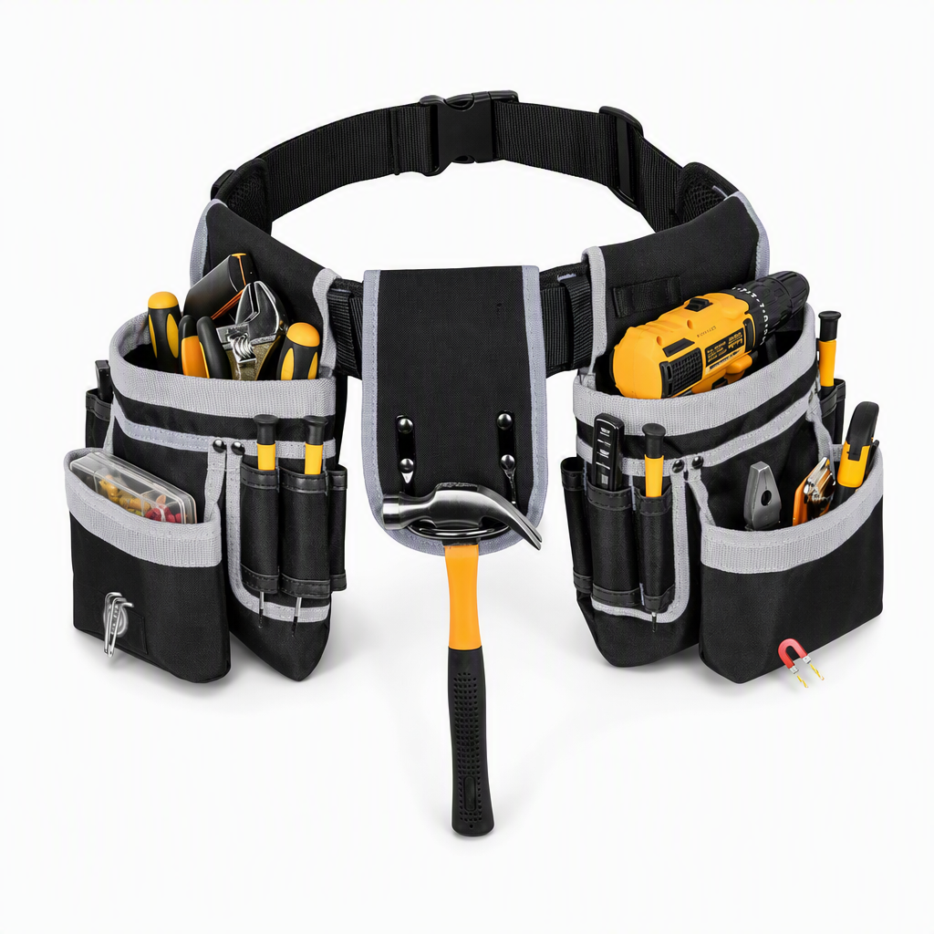 🛠️ Magnetic Tool Belt with Pockets – Keep Tools & Screws Within Reach