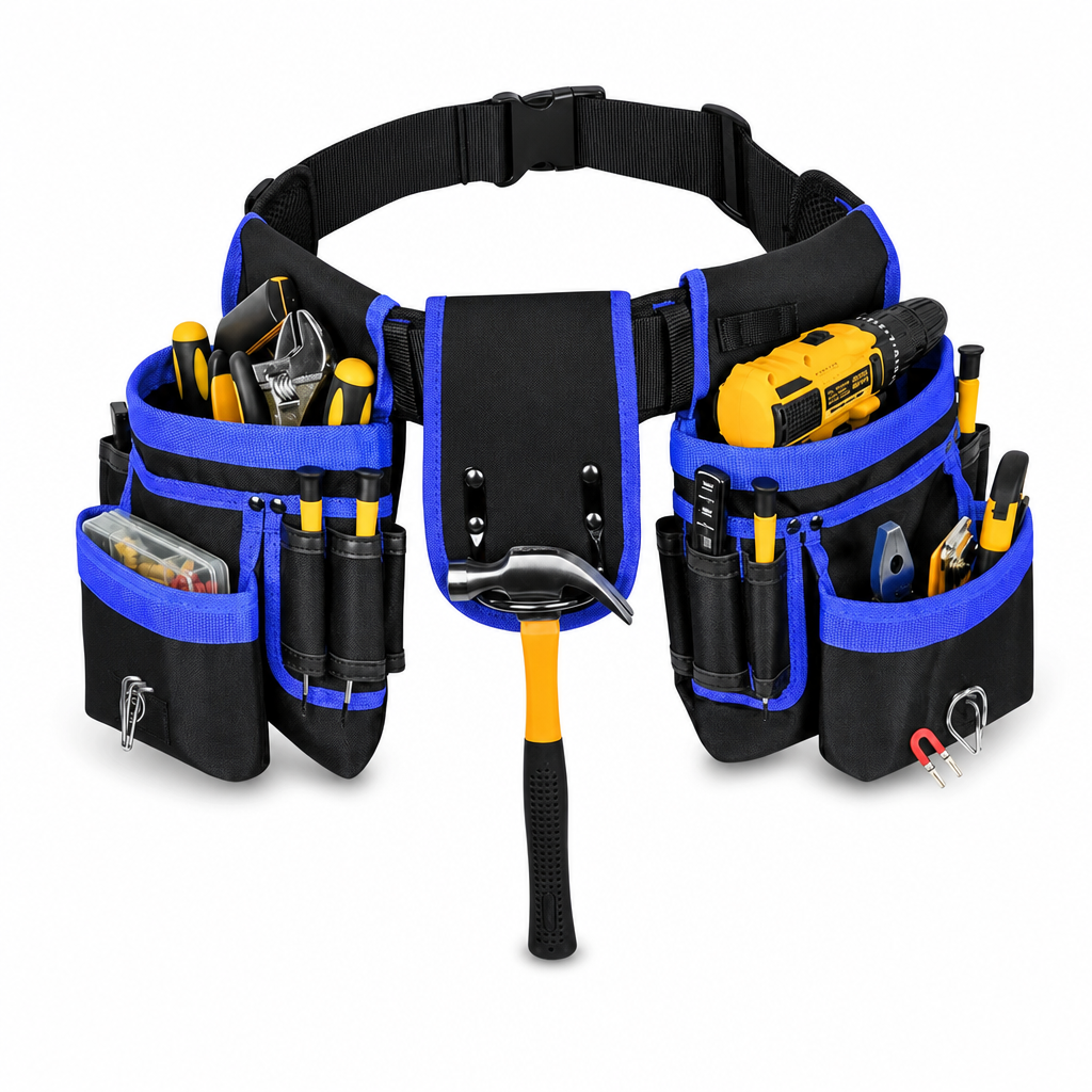 🛠️ Magnetic Tool Belt with Pockets – Keep Tools & Screws Within Reach