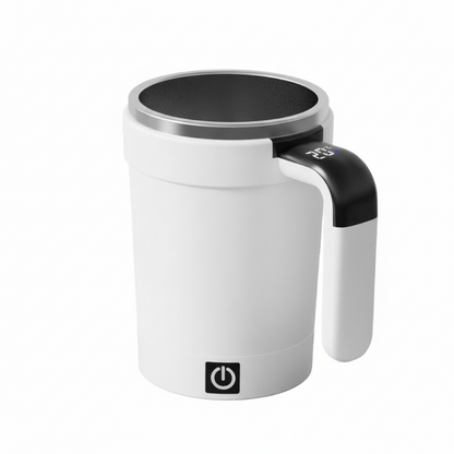 ☕ Smart Self-Stirring Coffee Mug – One-Touch Mixing + Temperature Display