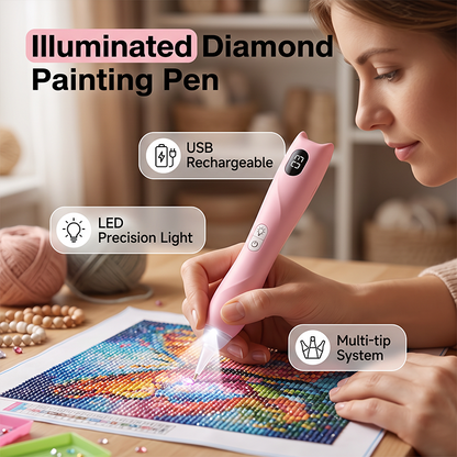 ✨ Rechargeable LED Diamond Painting Pen – Light Up Every Detail