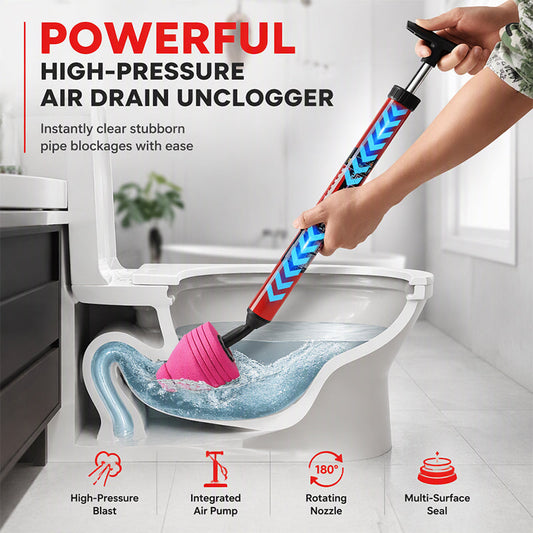 🚽 Manual Air Pressure Drain Unclogger – Pump, Seal & Clear