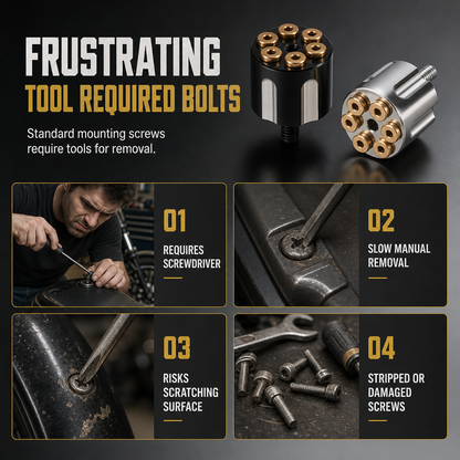 ⚙️ Tool-Free Motorcycle Seat Bolt – CNC Cylinder-Style Upgrade