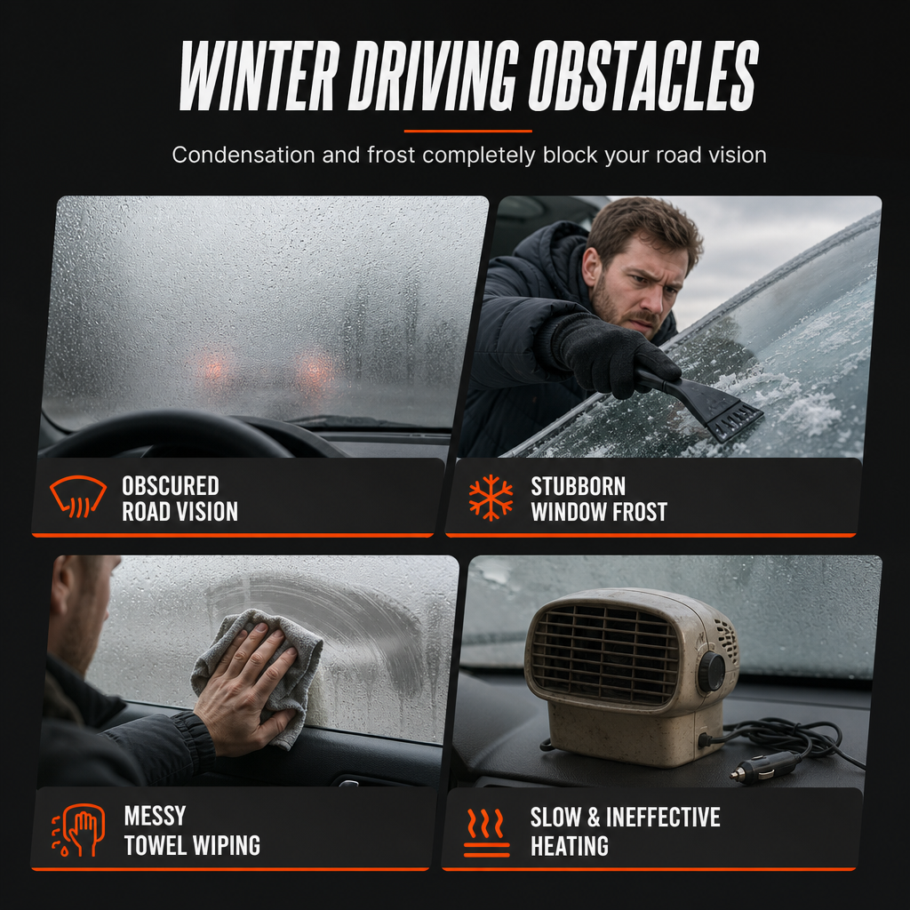 🚗 Portable Car Heater & Defogger – Dual-Mode Adjustable Airflow