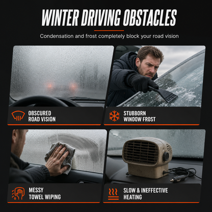 🚗 Portable Car Heater & Defogger – Dual-Mode Adjustable Airflow