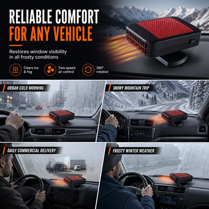 🚗 Portable Car Heater & Defogger – Dual-Mode Adjustable Airflow