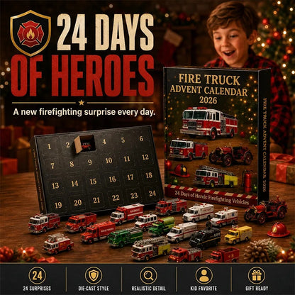 2026 Fire Truck Advent Calendar Play Set