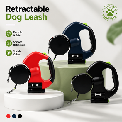 🐕 Dual Retractable Dog Leash – For 2 Dogs, Tangle-Free Walking Comfort 🐾