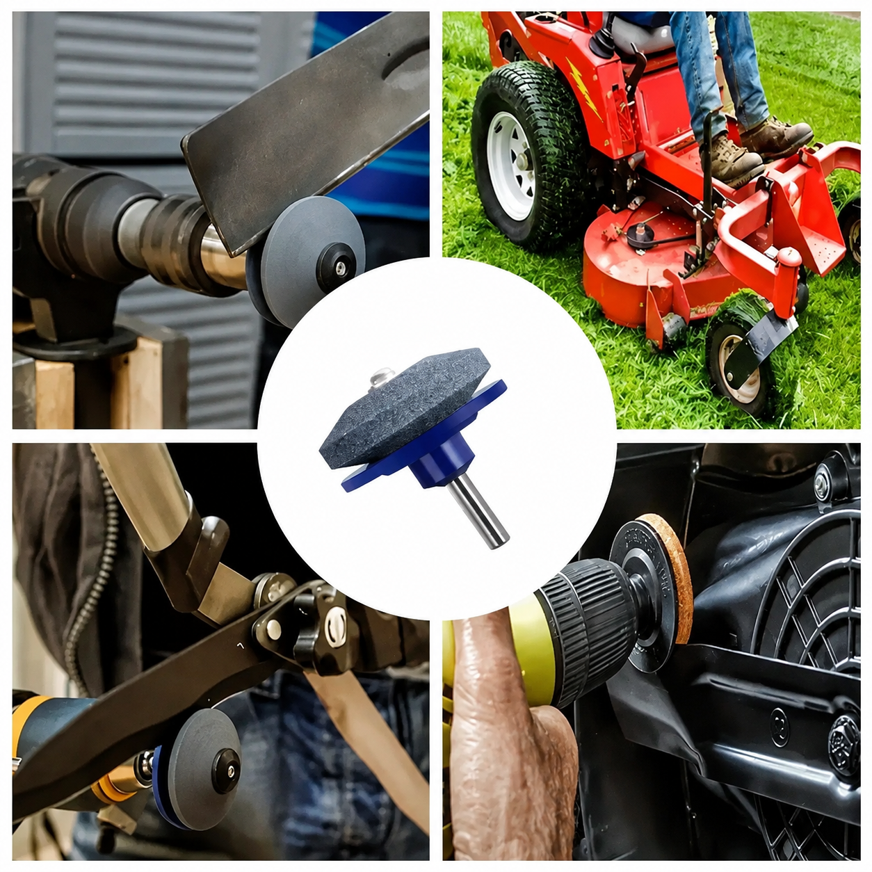 🛠️ Mower Blade Sharpening Attachment – Fits Most Drills, Fast & Simple