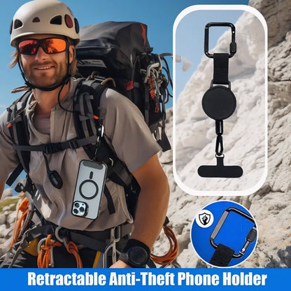 📱 Retractable Phone Tether – Clip-On Anti-Loss Holder for Travel & Outdoor Adventures