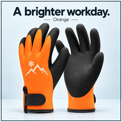 🧤 Insulated Winter Work Gloves – Latex Grip & Adjustable Wrist