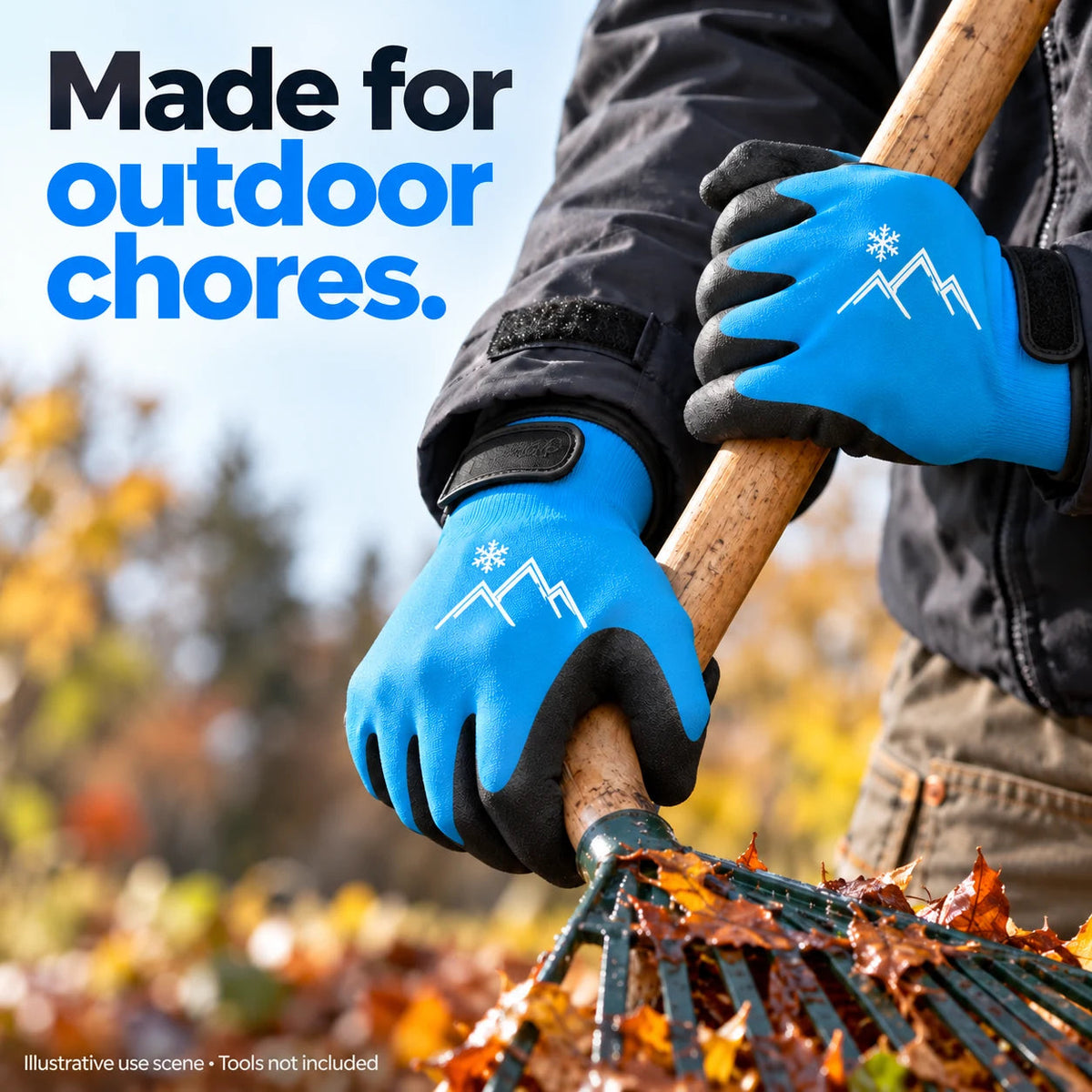 🧤 Insulated Winter Work Gloves – Latex Grip & Adjustable Wrist