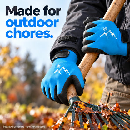 🧤 Insulated Winter Work Gloves – Latex Grip & Adjustable Wrist