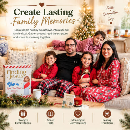 ✝️ Finding Jesus – 24-Day Christmas Countdown | Plush Doll, Scripture & Puzzle Set 🎄